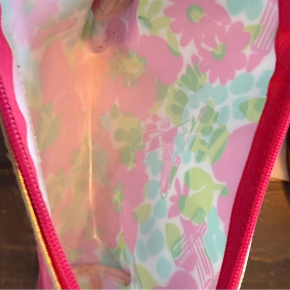 Lilly Pulitzer Vibrant Pink and Green Cosmetic Bag - Picture 2 of 5